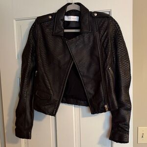 IRO Black Textured Leather Jacket